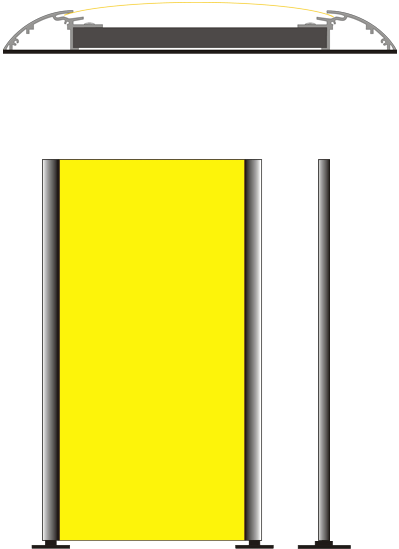 Pylonprofil als Wandschild